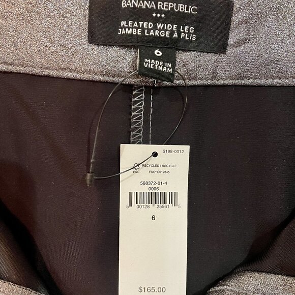 Banana Republic Silver Relaxed Lamé Trouser NEW WITH TAG - Picture 3 of 3